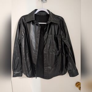 Women's Pleather Shacket